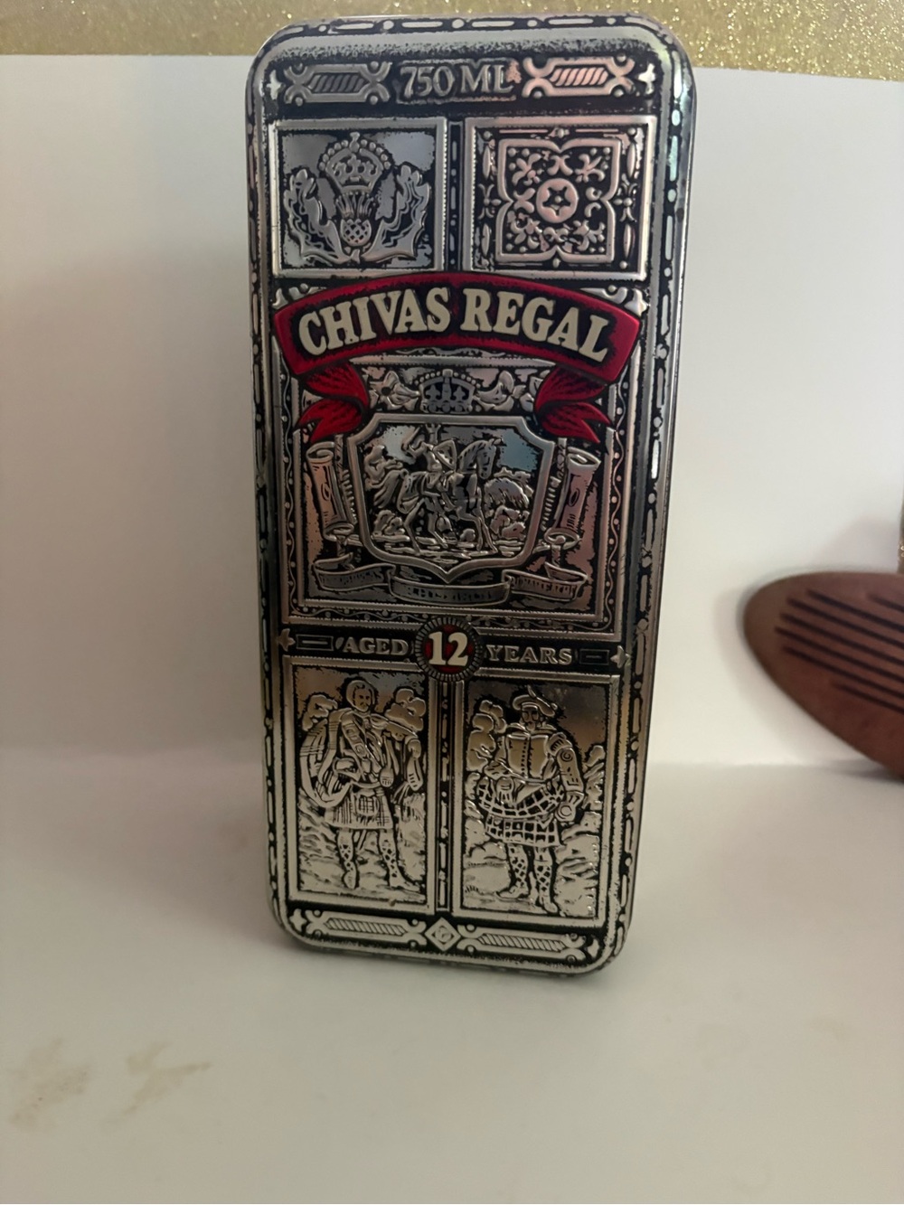 12 Year Aged Tin Case - Silver with Red Accents